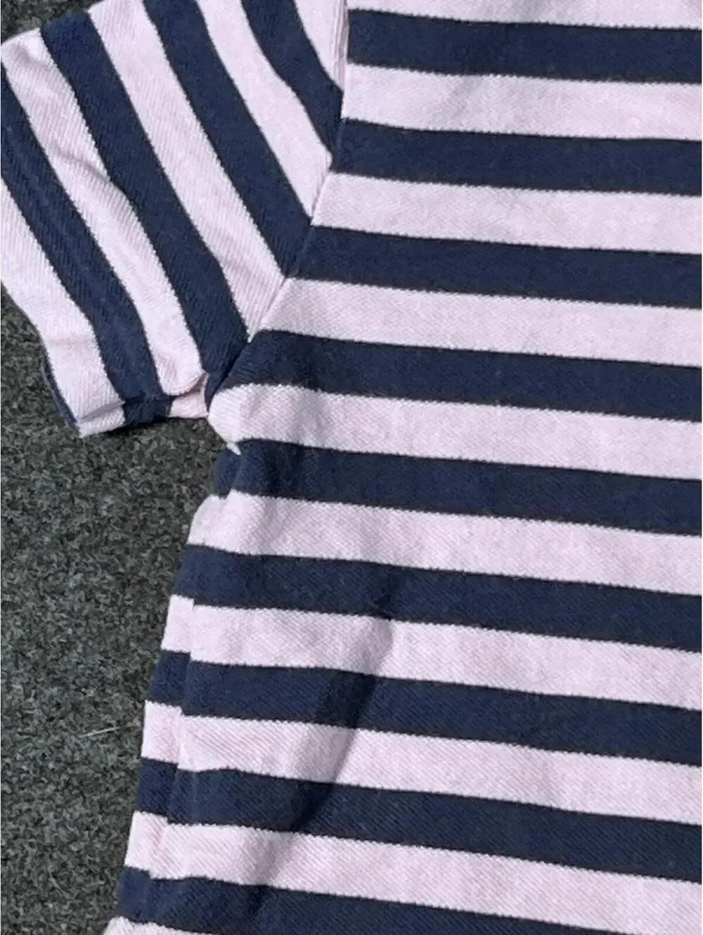 Polo Ralph Lauren Polo Shirt Girls 3T Pink Blue Stripe EUC S/S Cotton
